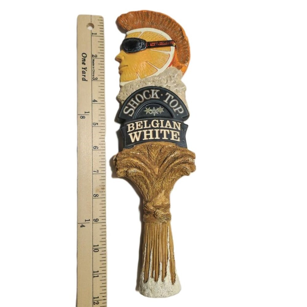 Shock Top Belgian White beer-tap keg handle 12", Snowflake design